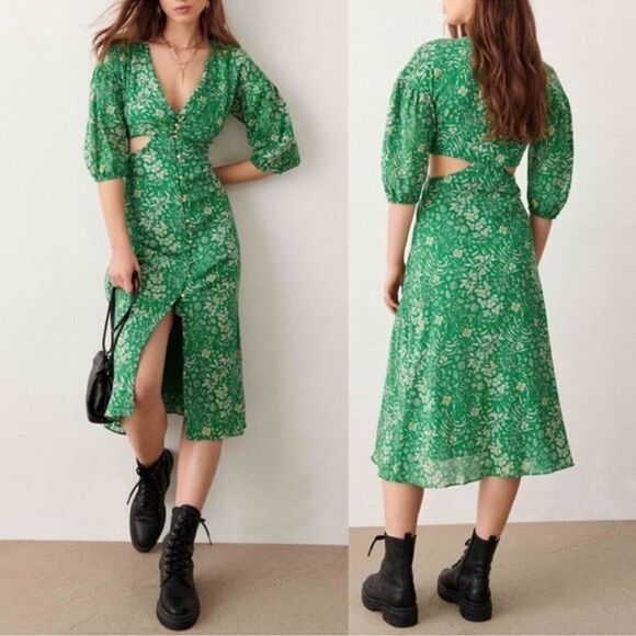 BA&SH Aria Cutout Midi Dress - Picture 1 of 7